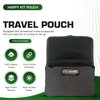 Happy Kit - 9"x6" Travel Pouch Bag Kit Organizer, Water Resistant Money Bag with Combination Lock, Portable Storage Bag Organizer (Grey)