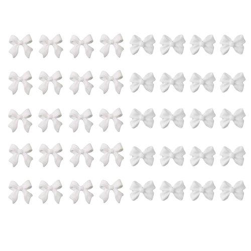 40Pcs 3D Nail Decoration Resin Bow Nail Rhinestones, 3D Bowknot for Acrylic Nails, Perfect for DIY Nail Art Accessories, Mobile Phone, Scrapbooks, Envelopes, and Cards Making