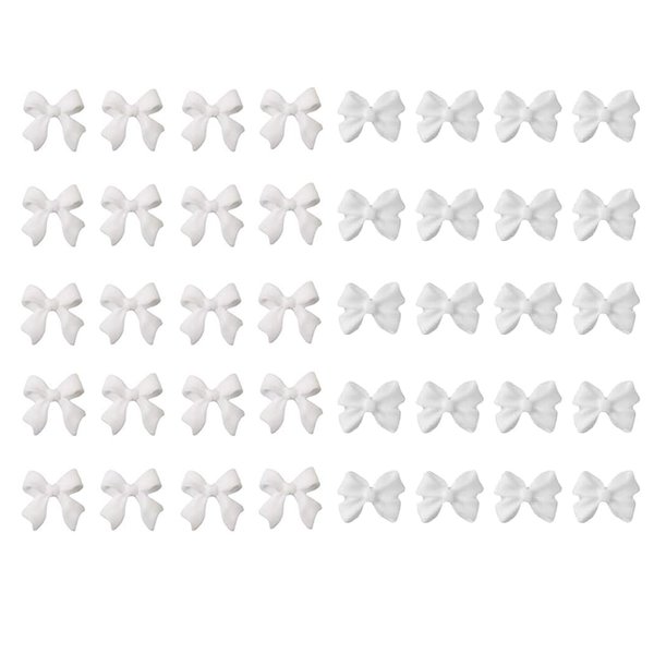 40Pcs 3D Nail Decoration Resin Bow Nail Rhinestones, 3D Bowknot for Acrylic Nails, Perfect for DIY Nail Art Accessories, Mobile Phone, Scrapbooks, Envelopes, and Cards Making