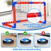 3 in 1 Hover Soccer Ball Toddler Hockey Set with LED Lights Indoor Toys for Kids Soccer for Boys 6-8 8-12 Kids Sports Soccer Games 4 5 6 7 8 9 Year Old Boy Age 4-8 Birthday Gift