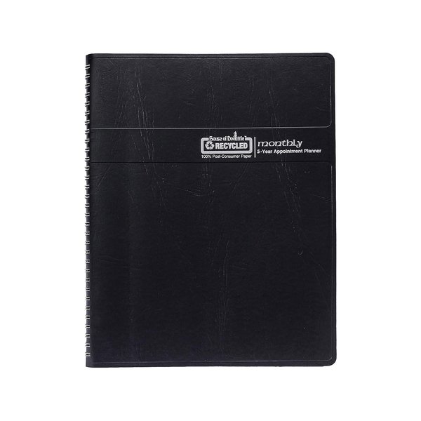 House of Doolittle 2024-2029 Monthly Calendar Planner, 5 Year, 8-1/2 x 11 Inches, Black (HOD262502-24)