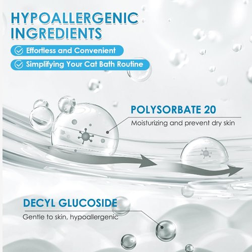 Mooncat Waterless Cat Shampoo, Licking Safe Dry Shampoo for Longhair Cats, No Rinse Foam Cat Bath, Paraben Free, Detangling, pH Balanced (5 oz) Shampoo ONLY