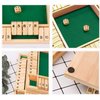 DC-BEAUTIFUL Shut The Box Dice Game, 2-4 Players Classic Board Game for Adults, Wooden Tabletop Game with Dices and Instruction,Math Strategy Game for Christmas Party (Green)