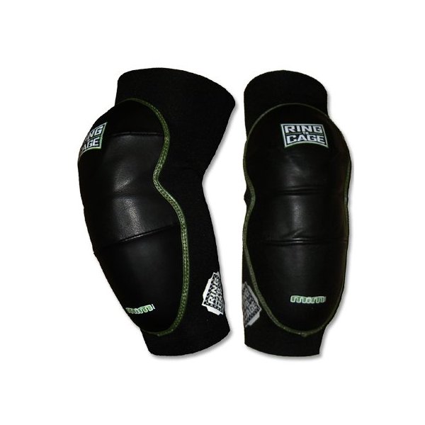 Ring to Cage Deluxe MiM-Foam Elbow Pads - Leather for Muay Thai, MMA, Kickboxing, Stand up-Regular
