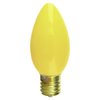 25 Pack 7 Watt C9 Ceramic Yellow Incandescent Light Bulb, Intermediate Base