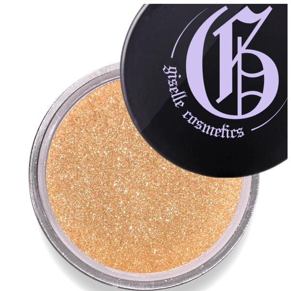Giselle Cosmetics Golden Sands Loose Mineral Eyeshadow - Organic, Talc-Free, High Pigment Eye Shadow | Iridescent, Matte, and Glitter Eyeshadow Palette Makeup in Orange, Copper and Bronze