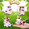 Zomiboo Stuffed Cows, 12 Pcs Assorted Toy Plushies, 3.2 Inch Mini Plush Animals Keychain Animal Party Favors with Detachable Chain for Christmas Farm Themed Birthday Party Supplies Classroom Awards