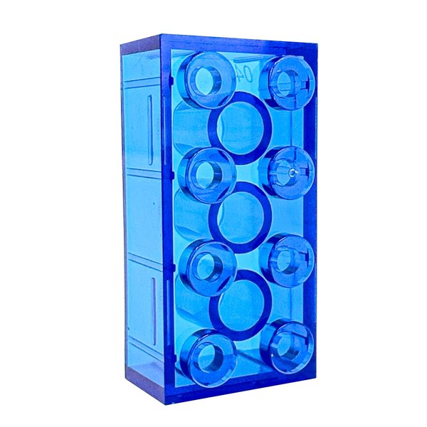 Minizfigs 2x4 Classic Building Bricks - 300 Pieces - Creative Building Toy Set for Kids, Boys or Girls 100% Compatible with All Major Brands Ages 3 and Up (Trans Blue, 300)