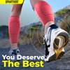 Sparthos Calf Compression Sleeves (Pair) – Leg Compression Socks for Men and Women – Shin Splint Calf Pain Relief Medical Leg Pain and Cramps Recovery Varicose (Pink-XL)