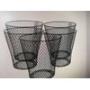 3-Pack Wire Mesh Round Waste Basket | Trash Can Mesh Round Open Top Wastebasket | Recycling Bins Garbage Waste Baskets | Wire Mesh Desk Trash Can | Office Trash Cans