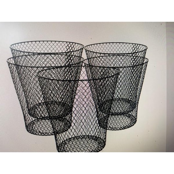 3-Pack Wire Mesh Round Waste Basket | Trash Can Mesh Round Open Top Wastebasket | Recycling Bins Garbage Waste Baskets | Wire Mesh Desk Trash Can | Office Trash Cans