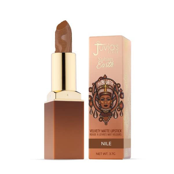 Juvia's Place Nubian Earth Matte Lipstick Nile - Hydrating Lipstick, Long-lasting Lipstick, Richly Pigmented Lip Makeup, Creamy Lipstick with Matte Finish, Beauty & Lip Care Product