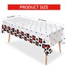 Lecpeting 2 Pcs Casino Tablecloth Casino Plastic Table Cover 87 x 51 Inches Poker Birthday Tablecovers for Casino Poker Theme Birthday Party Supplies