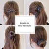 Bun Maker Clip, TOBATOBA 3 Pcs Bird Nest Hair Clips, Expandable Ponytail Holder for Women, Ponytail Hairpin Curling Iron, Hair Claw Clamps Ponytail Hair Clip Hair Accessories for Women and Girls