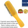 Giorgio Neon GION1O (7.75" Orange) Gentle Touch Detangler Hair Brush - Scalp Brush / Travel Brush Stimulates Hair Growth with Dual-Length Soft Nylon Bristles for Sensitive Scalps - Anti Static Brush