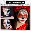 LZXLUKGIR Clown Makeup Kit,Red Black and White Face Painting Kit Professional,Water Based Face Paint Halloween Makeup Kit,Clown Face Paint for Kids and Adults,Zombie Joker Vampire Makeup
