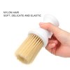 Neck Hair Cutting Duster Brush, Soft Barber Neck Duster Brush with Powder Storage, Hair Sweep Brush for Neck Shoulder, Hair Brush Barber Cleaning Hairbrush Hair Sweep Styling Tool(White)