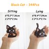 Myweyde Cow Cat Building Blocks, Mini Orange Cat/Ragdoll Cat/Tricolor Cat Bricks, Micro Building Blocks White Cat, Lucky Black Cat Building Blocks (Black Cat - 344Pcs)