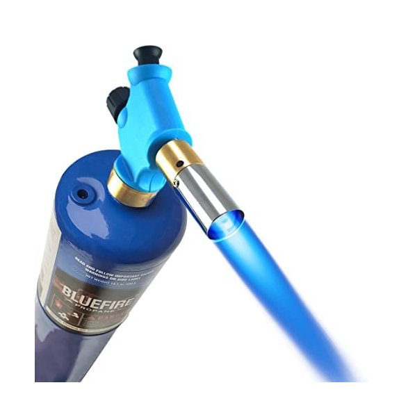 BLUEFIRE Handy Cyclone Torch Head Only Push Button Trigger Start Nozzle Torch Fuel by Propane MAPP MAP PRO Gas Cylinder Welding Soldering Brazing Cooking Glass Beads DIY