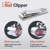 [Made in Korea] ROYAL 5 Pcs Compact Nail Clippers Set-Nail Clipper, Cuticle Remover, Nail File, Mini tweezer, Safety Scissors with Portable case Black