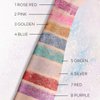 KYDA 2 Colors Body Glitter Stick, Chunky Glitter Gel for Face Body Hair, Sparkling Holographic Mermaid Sequins Paint, Multiuse Makeup Glitter Gel, Red and Blue