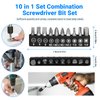 Flexible Drill Bit Extension Set 19pcs, Hex Shank 105°Right Angle Drill Attachmen, 3pcs 1/4 3/8 1/2" Universal Socket Adapter Set, 3pcs Drill Bit Holder Extension and Screwdriver Bit Kit