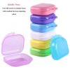 Onwon 6 Pieces Retainer Case Mouth Guard Case Orthodontic Denture Storage Container Carabiner Hook Air Vent Holes Dental Teeth Retainer Box
