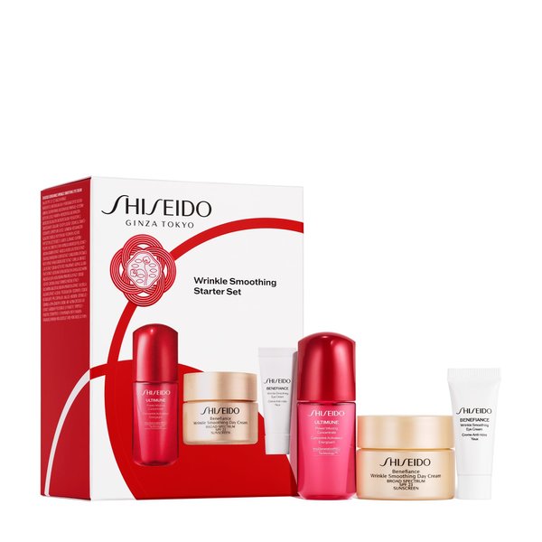 Shiseido Wrinkle Smoothing Starter Set - Includes Ultimune Power Infusing Concentrate (10mL), Benefiance Wrinkle Smoothing Day Cream SPF 23 (30mL) & Eye Cream (5mL) - $93 Value