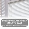 30 Sets (60 PCS) Vertical Blinds Replacement Slats, Sturdy Vertical Blinds, Comes with 12 PCS Shutters Metal Clips, Easy to Use, for Perpendicular Shutters Repair, White