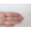Extra tiny small silver metal slim alligator hair clip for fine thin hair (Clip quantity: 2 clips)