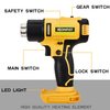 IRONFIST Heat Gun Cordless Welding Hot Air Gun with Digital Display 2-Temp Setting 50℃ to 550℃ & 6 Gear Wind Speed Adjustable Compatible with DEWALT Battery (Battery NOT Included)