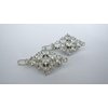 Generic Two small tiny silver diamond shape crystal hair pin clip barrettes fine hair, 8, Clear