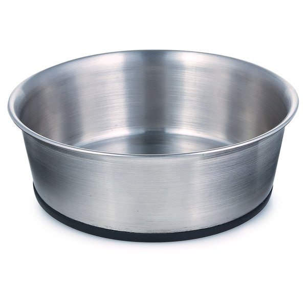 Proselect Stainless Steel Dog Bowl with Rubber Base, 5-1/4-Inch, 16-Ounce