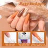 eodci Gel Polish Nail Set 20 Colors with 3Pcs Glossy & Matte Top Coat and Base Coat, Orange Brown Burgundy Green Sparkle Glitters Colorful Gel Polish Set For Mother's Day