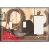 Two Switch/One Rocker Plate - Cowboy Hat 'n' Horseshoe