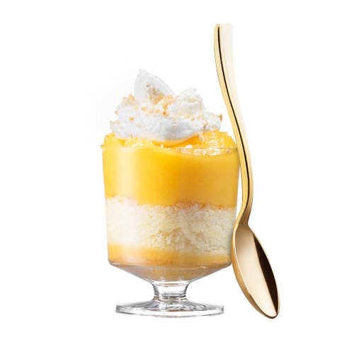 Mini Gold Spoon, Gold Plastic Mini Dessert Spoons, Disposable Tiny Gold Spoons, 4 inch 36 Count Mini Gold Spoons for Appetizers Tasting Posh Setting