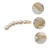 FRCOLOR Banana Clip Ponytail Clip Hair Grip Clips Pearl Hair Clasp Jumbo Hair Clips French Hair Clips Banana Hair Clips Faux Pearls Fishtail Hair Clip Styling Hair Clamps Pearl Hair Clips