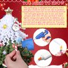 Geyoga 2 Set DIY Christmas Tree Craft Kits Pipe Cleaner DIY Kit Make Your Own Light Christmas Tree DIY Christmas Ornaments Accessories for Christmas Holiday Classroom Activities Party Favors
