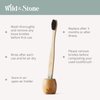 Wild & Stone | Organic Bamboo Toothbrush | Four Different Pattens | Dupont Fibre Bristles | 100% Biodegradable Handle | Vegan Eco Friendly Bamboo Toothbrushes (Medium)