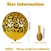 36 Pcs Cheetah Balloons Leopard Print Balloons Gold Leopard Spots Latex Balloons Jungle Animal Balloons Decorations for Cheetah Birthday Party Supplies