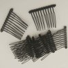 10 Teeth Metal Black Hair Clip Combs Magic Hair Side Barrettes Wire Twist Bun Clamp Invisible Bang Comb 10Pcs