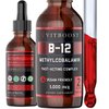 VITBOOST Vegan Liquid B-12 Drops – 60 x 5000 mcg Extra Strength Raspberry Flavored Vitamin B12 Liquid Methylcobalamin sublingual Supplement | Designed to Maximize Absorption & Energy | Gluten Free