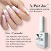 SXC Cosmetics X-Pro Tips Top Coat & Glue Gel Duo Set - Achieve Perfect French Acrylic Nails with Ease