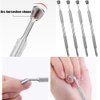 3 Pack Stainless Steel Cuticle Pusher Professional Double-Ended Nail Cuticle Kit Dead Skin Cuticle Trimmer Stick Manicure Polish Tools for Home Manicure Beauty Salon