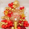 146PCS Red and Gold Balloon Garland Arch Kit, New Years Balloon Arch Kit 2025, Gold Exploding Star Foil Balloons for Happy New Year 2025, Birthday, New Year's Eve Party Decorations