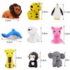 URSKYTOUS 60Pcs Animal Erasers Desk Pets for Kids Pencil Bulk Puzzle Erasers Toys Gifts for Classroom Prizes,Game Reward,Treasure Box,Easter Egg Fillers,Goodie Bag Stuffers,Party Favors
