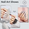 Modelones Gel Nail Polish, 2 Pcs 15 ml White Black Gel Polish Soak Off LED Fingernail Polish [Long Lasting] [Vegan] Nail Lacquer Nail Art Manicure Kit DIY at Home Beauty Gifts 0.5 Oz