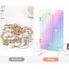 Jenseits Iridescent Necklace Organizer, Acrylic Necklace Holder w/Velvet Tray, Dustproof Rotation Jewelry Holder Organizer Display Stand Box Hanger, Necklaces Ring Bracelet Case, Gift for Women, Girl