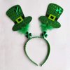 St. Patrick's Day Headband Top Hat Bow Hair Bands Clover Shamrock Bowknot Hairband Women Green Leprechaun Irish Day Headpiece Carnival Hair Hoop Holiday Cosplay Costume Cute Hair Accessories 2 Pack