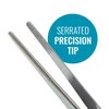 MABIS Surgical Tweezers and Dressing Forceps, 5.5 inches long, Serrated, Stainless Steel